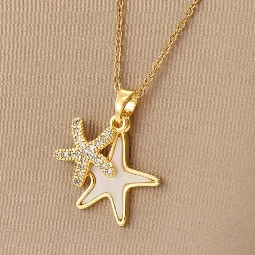 NEW! Stainless Steel Necklace with Starfish Pendant